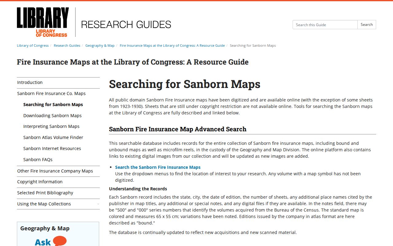 Indio city directory Sanborn map search guide