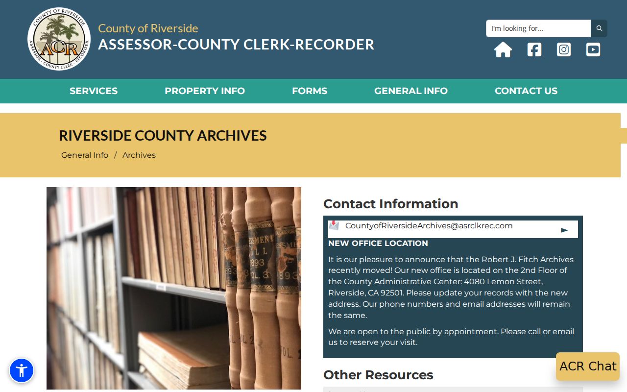 Indio previous residents Riverside County Archives records