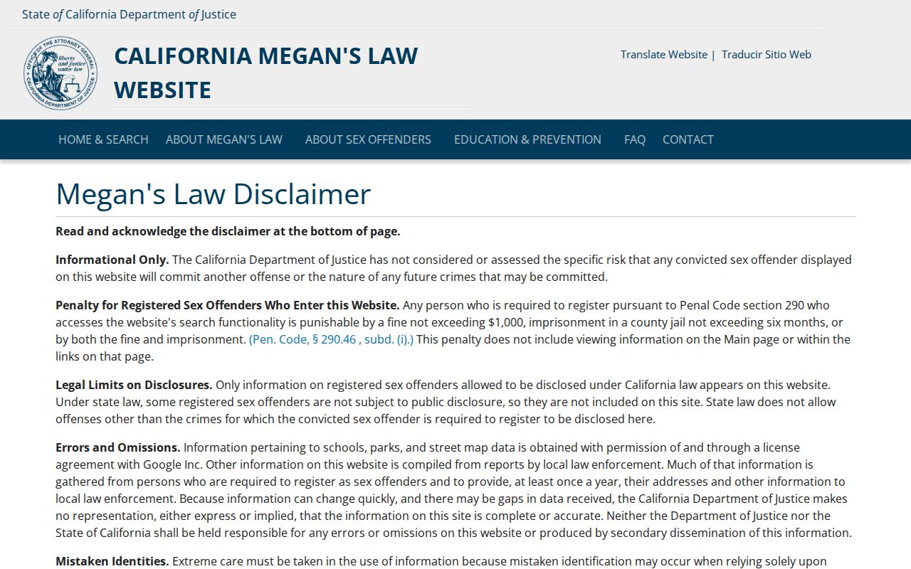 Indio resident lookup and California Megan's Law search